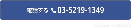 お電話でのお問い合わせは03-5219-1349まで。午前９時から午後7時まで受付。
